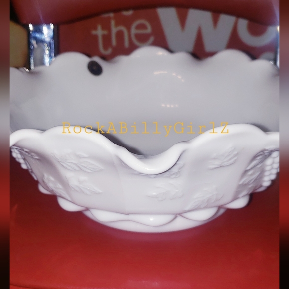 Westmoreland | Dining | Vintage Westmoreland Milk Glass Paneled Grape ...